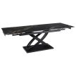 Extendable ceramic dining table 160-240 cm in black color - Ibiza