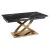 Extendable ceramic dining table 160-240 cm in black marble/gold finish - Ibiza