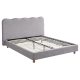 Posteľ 160x200 cm v sivej farbe s bouclé čalúnením – IZMIR