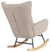 JACKSON Rocking Chair Beige Fabric/Walnut Effect