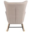JACKSON Rocking Chair Beige Fabric/Walnut Effect