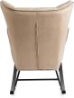JACKSON Rocking Chair Beige Velvet Upholstery