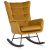 JACKSON Rocking Chair Mustard Velvet Upholstery