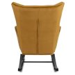 JACKSON Rocking Chair Mustard Velvet Upholstery