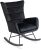 JACKSON Rocking Chair Black Velvet Upholstery