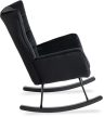 JACKSON Rocking Chair Black Velvet Upholstery