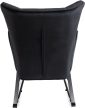 JACKSON Rocking Chair Black Velvet Upholstery