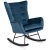 JACKSON Rocking Chair Dark Blue Velvet Upholstery