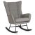 JACKSON Rocking Chair Grey Fabric Upholstery