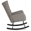 JACKSON Rocking Chair Grey Fabric Upholstery