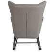 JACKSON Rocking Chair Grey Fabric Upholstery