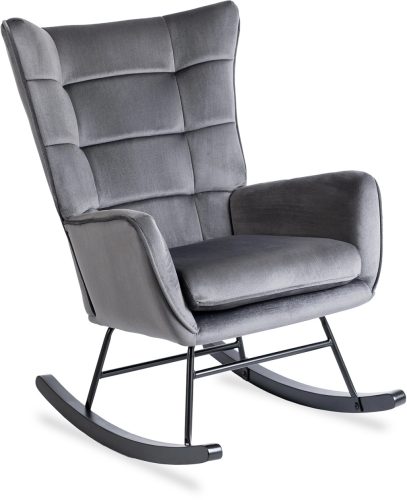 Hintaszék szürke színben, velúr kárpittal JACKSON