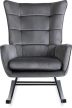 Hintaszék szürke színben, velúr kárpittal JACKSON