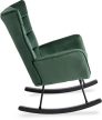 JACKSON Rocking Chair Green Velvet Upholstery
