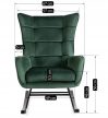 JACKSON Rocking Chair Green Velvet Upholstery