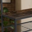 JETT Hallway Coat Rack 70 cm with Shelf Rustic Oak/Black