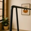 JOEL Hallway Coat Rack 100 cm with Shelf Rustic Oak/Black