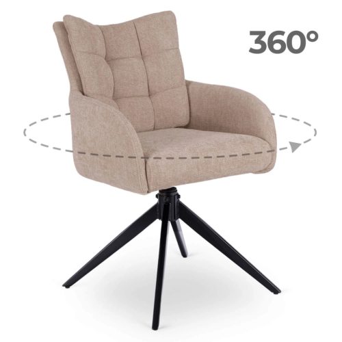 Otočná stolička v béžovej farbe – JULY