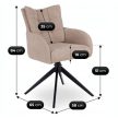 Otočná stolička v béžovej farbe – JULY