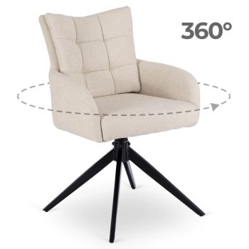 Otočná stolička v krémovej farbe – JULY