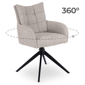 Otočná stolička v sivej farbe – JULY