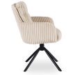 Otočná stolička v béžovej farbe s kordovým čalúnením – JUNE
