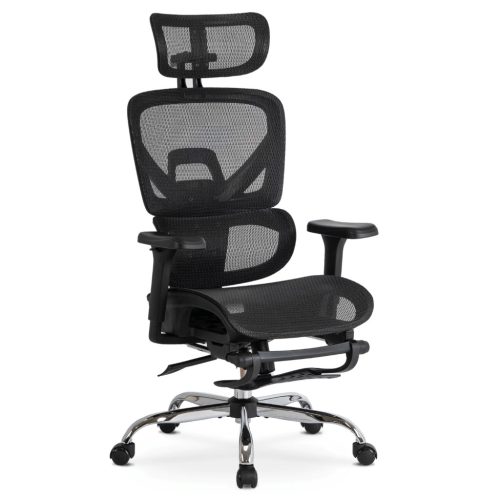 Forgószék ergonomikus kialakítással, fekete színben. KAIR