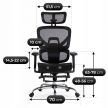 Forgószék ergonomikus kialakítással, fekete színben. KAIR
