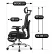 Forgószék ergonomikus kialakítással, fekete színben. KAIR