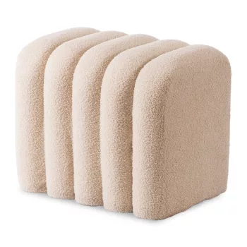KARBON kárpitozott puff bézs