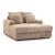 Brown Plush Lounge Armchair KOBEL