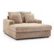 Brown Plush Lounge Armchair KOBEL
