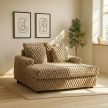 Brown Plush Lounge Armchair KOBEL