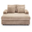 Brown Plush Lounge Armchair KOBEL
