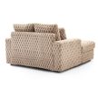 Brown Plush Lounge Armchair KOBEL