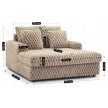 Brown Plush Lounge Armchair KOBEL