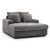 Grey Plush Lounge Armchair KOBEL