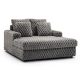 Grey Plush Lounge Armchair KOBEL