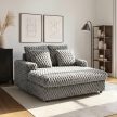 Grey Plush Lounge Armchair KOBEL