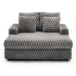 Grey Plush Lounge Armchair KOBEL