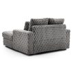 Grey Plush Lounge Armchair KOBEL