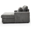 Grey Plush Lounge Armchair KOBEL