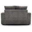 Grey Plush Lounge Armchair KOBEL