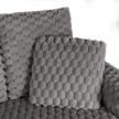 Grey Plush Lounge Armchair KOBEL