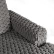 Grey Plush Lounge Armchair KOBEL