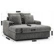Grey Plush Lounge Armchair KOBEL