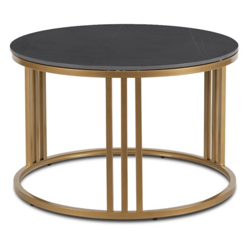 Kerámia asztal fekete márvány/arany színben KORIN