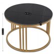 Kerámia asztal fekete márvány/arany színben KORIN
