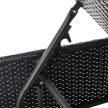 Záhradné kreslo z umelého ratanu čierna/hnedá – LARGO