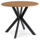 Étkezőasztal 90 cm méretben, arany tölgy/fekete színben LAUREN